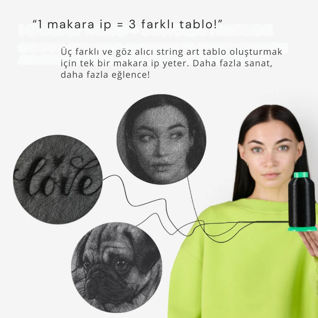 İplik Art Kişiye Özel Filografi Tablo Seti